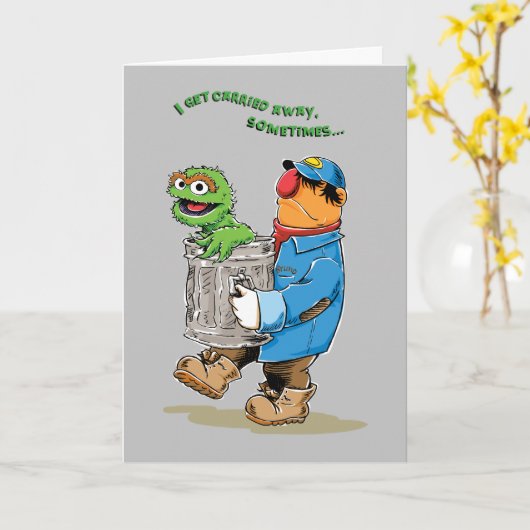 Sesamstraße | Oscar & Bruno der Müllmann Karte (Gelbe Blume)