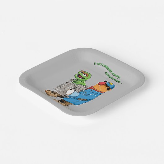 Sesamstraße | Oscar & Bruno der Müllmann Pappteller (Gewinkelt)