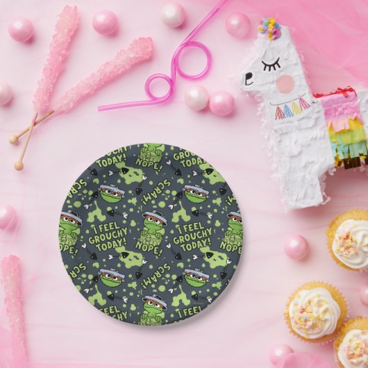 Sesamstraße | Oscar das Grouch Phrase Muster Pappteller (Party)