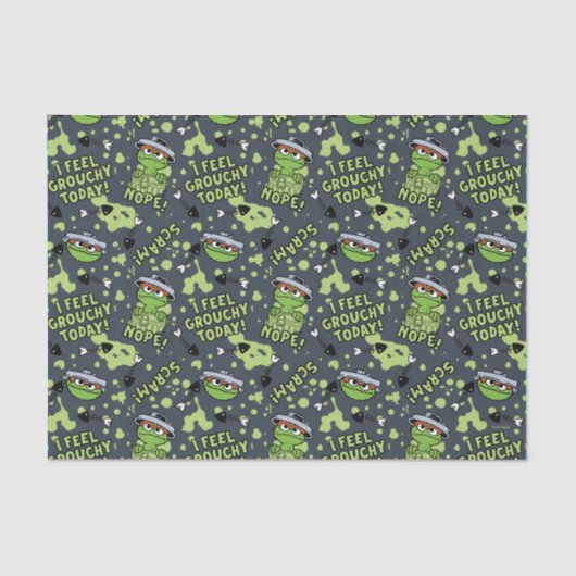 Sesamstraße | Oscar das Grouch Phrase Muster Seidenpapier (Vorderseite)