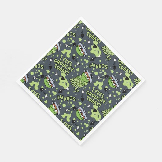 Sesamstraße | Oscar das Grouch Phrase Muster Serviette (Ecke)