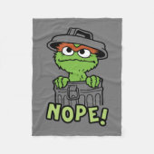 Sesamstraße | Oscar der Grouch Nope! Fleecedecke (Vorderseite)