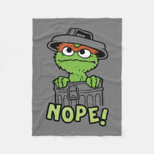 Sesamstraße Oscar der Grouch Nope! Fleecedecke