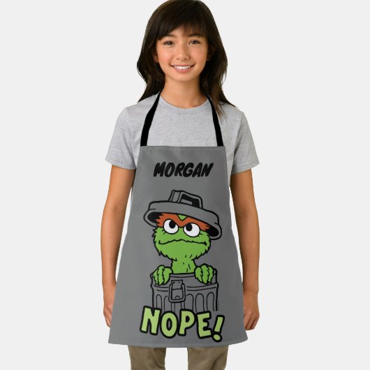 Sesamstraße | Oscar der Grouch Nope! | Name hinzuf Schürze (Insitu)