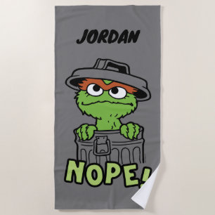 Sesamstraße Oscar der Grouch Nope! Name hinzuf Strandtuch