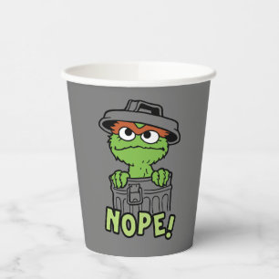 Sesamstraße Oscar der Grouch Nope! Pappbecher