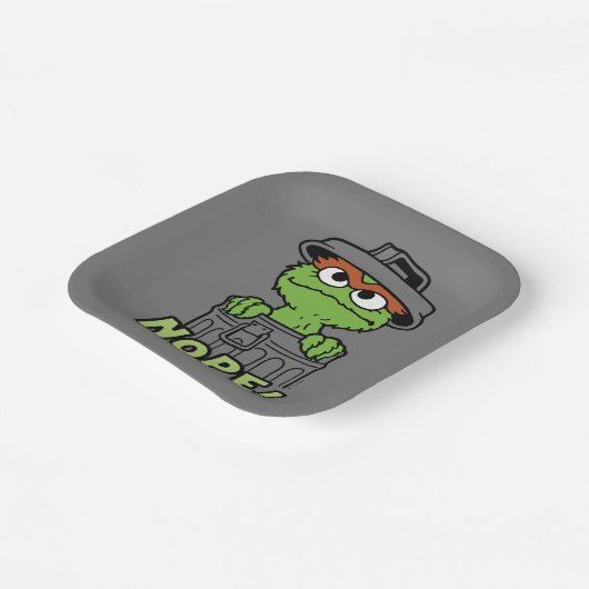 Sesamstraße | Oscar der Grouch Nope! Pappteller (Gewinkelt)