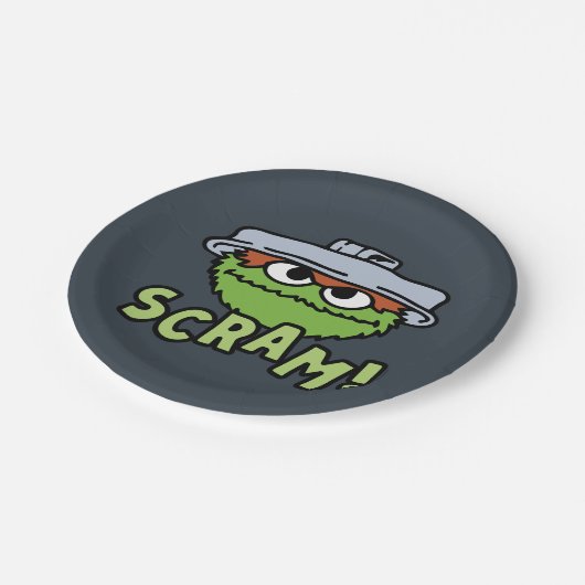 Sesamstraße | Oscar der Grouch Scram! Pappteller (Schrägansicht)