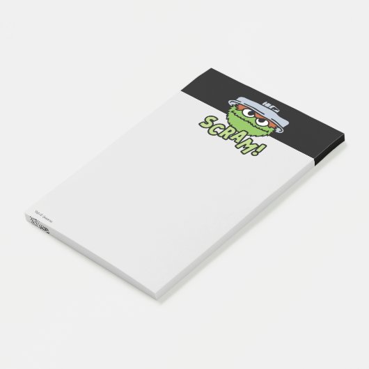 Sesamstraße | Oscar der Grouch Scram! Post-it Klebezettel (angewinkelt)