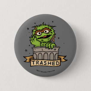 Sesamstraße Oscar der Grouch Trashed Button