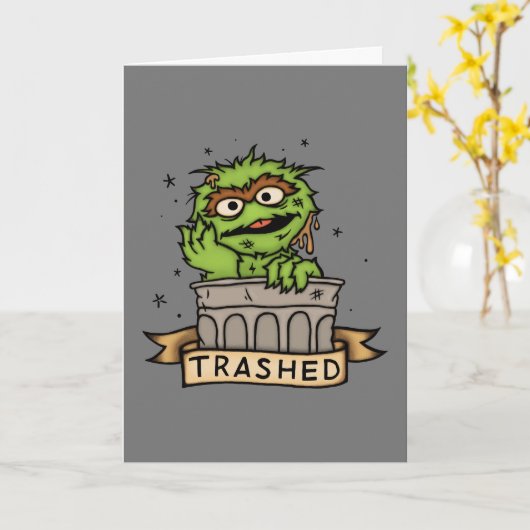 Sesamstraße | Oscar der Grouch Trashed Karte (Gelbe Blume)