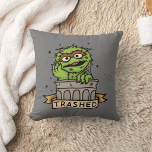 Sesamstraße   Oscar der Grouch Trashed Kissen