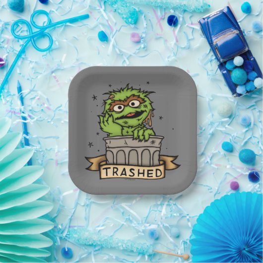 Sesamstraße | Oscar der Grouch Trashed Pappteller (Party)