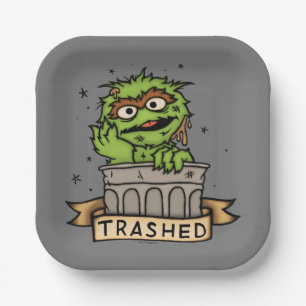 Sesamstraße Oscar der Grouch Trashed Pappteller