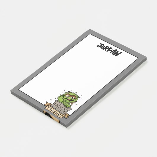 Sesamstraße | Oscar der Grouch Trashed Post-it Klebezettel (angewinkelt)