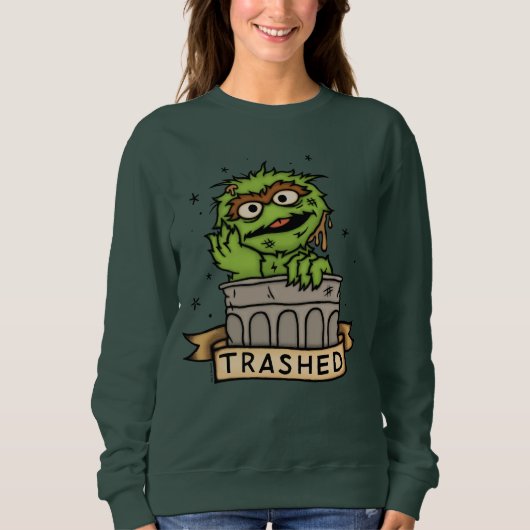 Sesamstraße | Oscar der Grouch Trashed Sweatshirt (Vorderseite)
