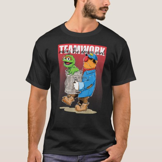 Sesamstraße Oscar die Grouch Teamwork T-Shirt (Vorderseite)