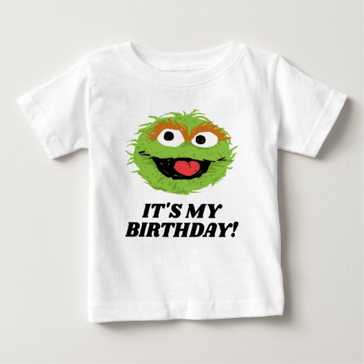 Sesamstraße | Oscar the Grouch Es ist mein Geburts Baby T-shirt (Vorderseite)