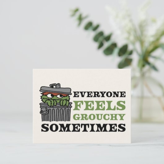 Sesamstraße | Oscar the Grouch Feels Grouchy Postkarte (Stehend Vorderseite)