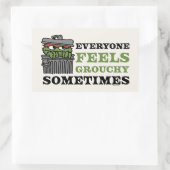 Sesamstraße | Oscar the Grouch Feels Grouchy Rechteckiger Aufkleber (Tasche)