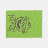 Sesamstraße | Oscar the Grouch Fleecedecke (Vorderseite (Horizontal))