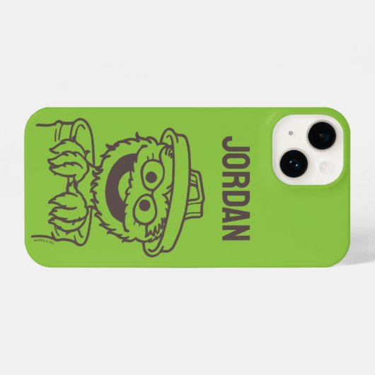 Sesamstraße | Oscar the Grouch | Name hinzufügen iPhone Hülle (Rückseite (Horizontal))