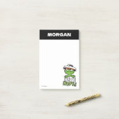 Sesamstraße | Oscar the Grouch | Name hinzufügen Post-it Klebezettel (Auf Schreibtisch)
