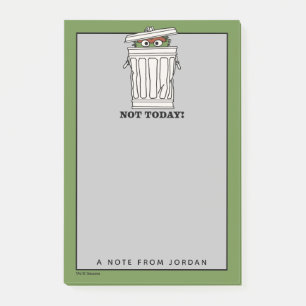 Sesamstraße Oscar the Grouch Name hinzufügen Post-it Klebezettel