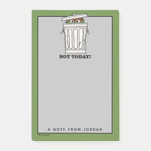 Sesamstraße | Oscar the Grouch | Name hinzufügen Post-it Klebezettel (Vorderseite)