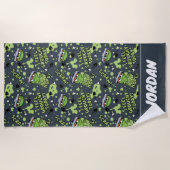 Sesamstraße | Oscar the Grouch | Name hinzufügen Strandtuch (Vorderseite)