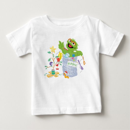 Sesamstraße | Oscar - Weihnachtsbaum Baby T-shirt (Vorderseite)
