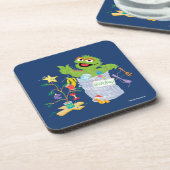 Sesamstraße | Oscar - Weihnachtsbaum Getränkeuntersetzer (Linke Seite)