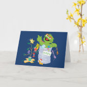 Sesamstraße | Oscar - Weihnachtsbaum Karte (Gelbe Blume)