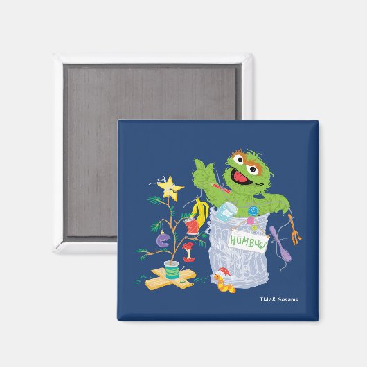 Sesamstraße | Oscar - Weihnachtsbaum Magnet (Vorderseite/Rückseite)
