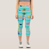 Sesamstraße Ostereier Muster Capri Leggings (Vorderseite)