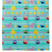 Sesamstraße Ostereier Muster Duschvorhang (Vorderseite)