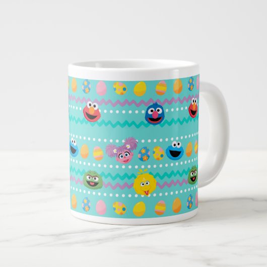 Sesamstraße Ostereier Muster Jumbo-Tasse (Vorderseite Rechts)