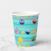 Sesamstraße Ostereier Muster Pappbecher (Rückseite)