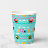 Sesamstraße Ostereier Muster Pappbecher (Rechts)