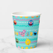 Sesamstraße Ostereier Muster Pappbecher (Vorderseite)