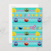 Sesamstraße Ostereier Muster Postkarte (Vorne/Hinten)