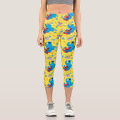 Sesamstraße Osterskassettenmuster Capri Leggings (Vorderseite)