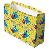 Sesamstraße Osterskassettenmuster Große Geschenktüte (Rückseite Schrägansicht)