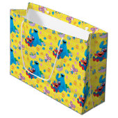 Sesamstraße Osterskassettenmuster Große Geschenktüte (Vorderseite Schrägansicht)