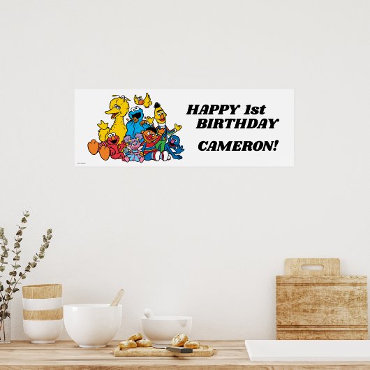 Sesamstraße Pals 1. Geburtstag Poster (Küche)