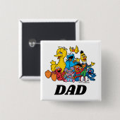 Sesamstraße Pals 1. Geburtstag Vater Button (Vorne & Hinten)