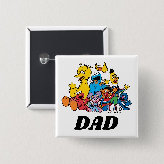 Sesamstraße Pals 1. Geburtstag Vater Button (Vorne & Hinten)