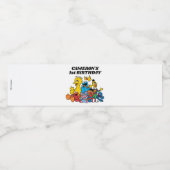 Sesamstraße Pals 1. Geburtstag Wasserflaschenetikett (Einzelnes Label)