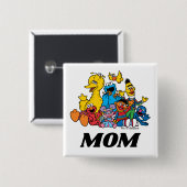 Sesamstraße Pals 1. Geburtstagsfeier Mama Button (Vorne & Hinten)