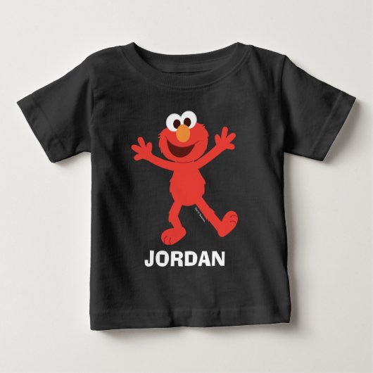 Sesamstraße | Personalisiert Elmo Baby T-shirt (Vorderseite)